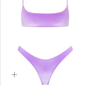 Triangl purple velvet bikini / size medium